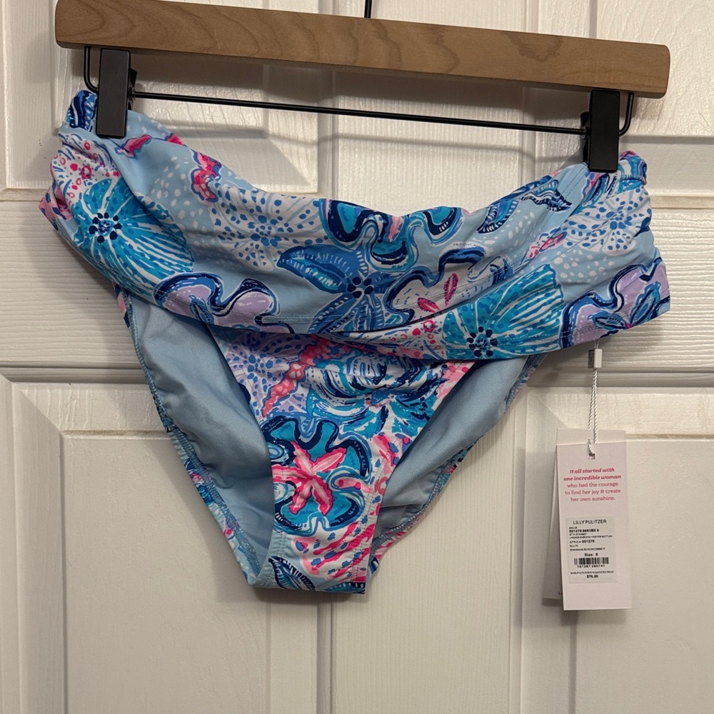Lilly Pulitzer Blue and Pink Bikini Bottom